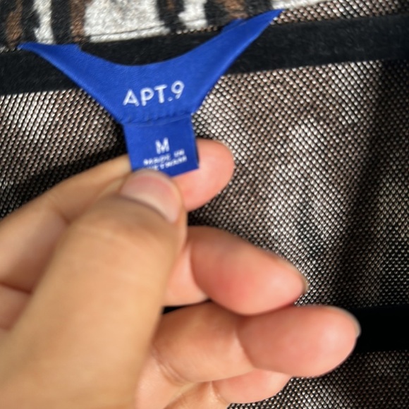 APT.9 gray brown leopard print blazer size medium - Picture 2 of 6